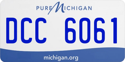 MI license plate DCC6061