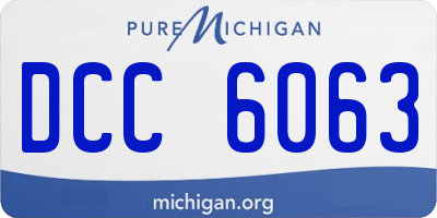 MI license plate DCC6063