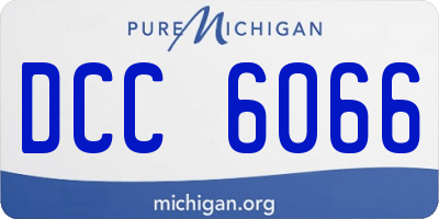 MI license plate DCC6066