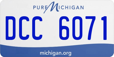 MI license plate DCC6071