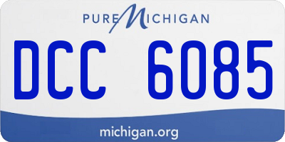 MI license plate DCC6085