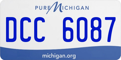 MI license plate DCC6087