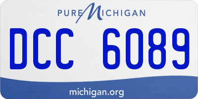 MI license plate DCC6089