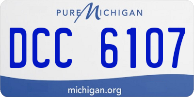 MI license plate DCC6107