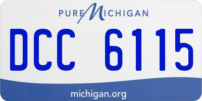 MI license plate DCC6115