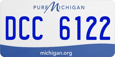 MI license plate DCC6122