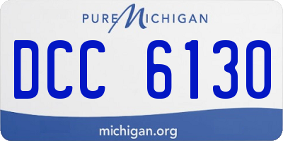 MI license plate DCC6130
