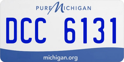 MI license plate DCC6131