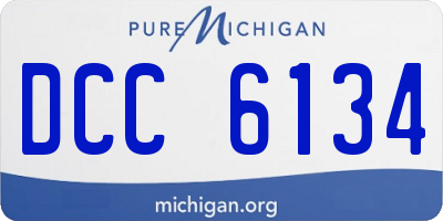 MI license plate DCC6134