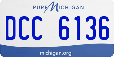 MI license plate DCC6136