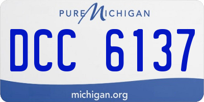 MI license plate DCC6137