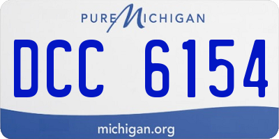 MI license plate DCC6154