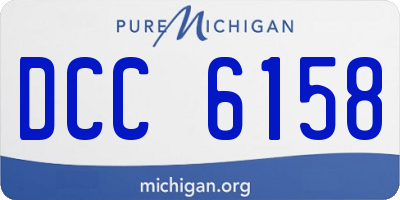 MI license plate DCC6158