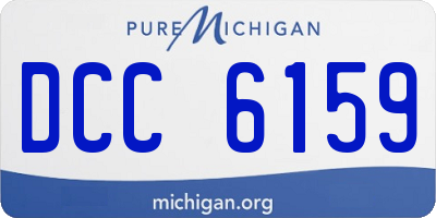 MI license plate DCC6159