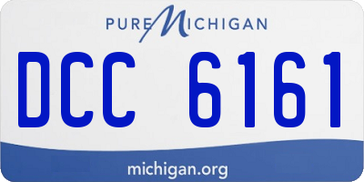 MI license plate DCC6161