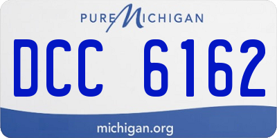 MI license plate DCC6162