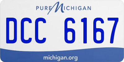 MI license plate DCC6167