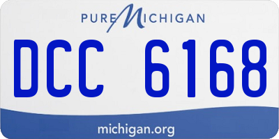 MI license plate DCC6168