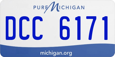 MI license plate DCC6171