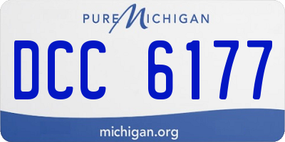 MI license plate DCC6177