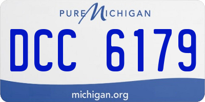 MI license plate DCC6179