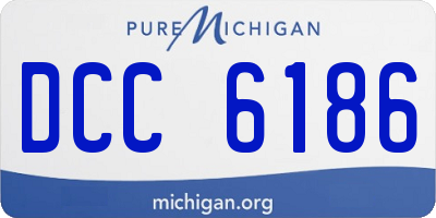 MI license plate DCC6186