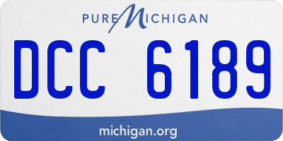 MI license plate DCC6189
