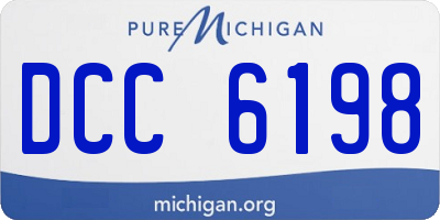 MI license plate DCC6198