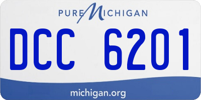 MI license plate DCC6201