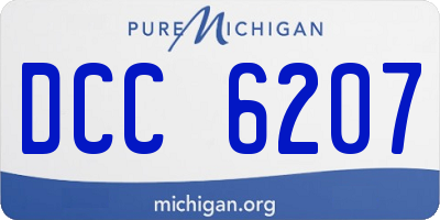 MI license plate DCC6207