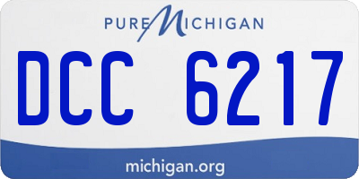 MI license plate DCC6217