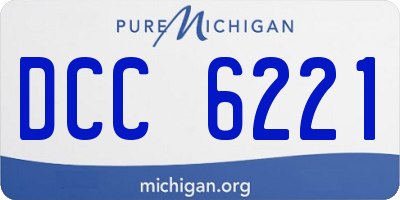 MI license plate DCC6221