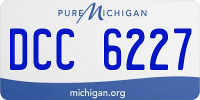 MI license plate DCC6227