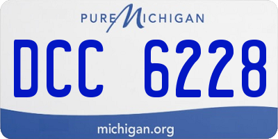 MI license plate DCC6228