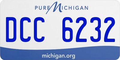 MI license plate DCC6232