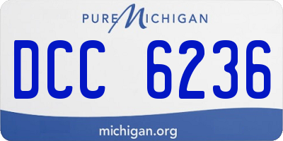 MI license plate DCC6236