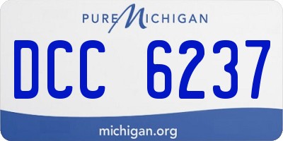 MI license plate DCC6237