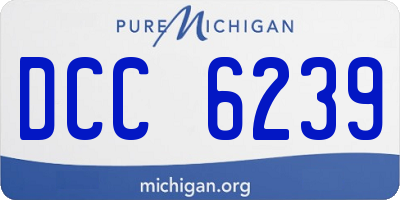 MI license plate DCC6239