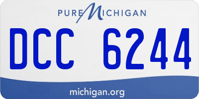 MI license plate DCC6244