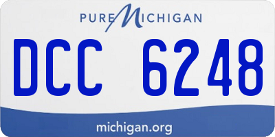 MI license plate DCC6248