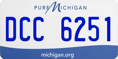 MI license plate DCC6251