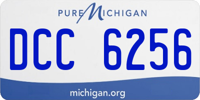 MI license plate DCC6256