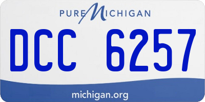 MI license plate DCC6257