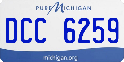 MI license plate DCC6259