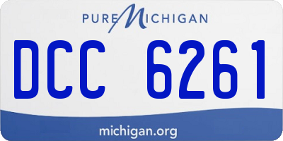 MI license plate DCC6261