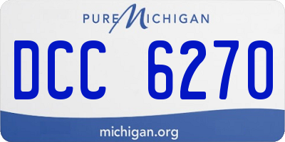 MI license plate DCC6270