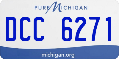 MI license plate DCC6271