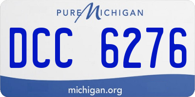 MI license plate DCC6276