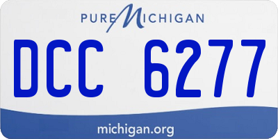 MI license plate DCC6277