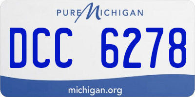 MI license plate DCC6278